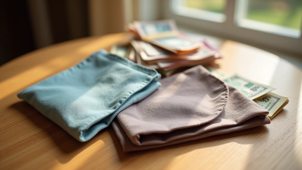 Trois portefeuilles ou enveloppes en papier sur une surface de bois, avec des billets à côté, représentant la séparation des catégories budgétaires